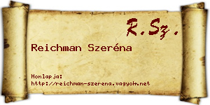 Reichman Szeréna névjegykártya